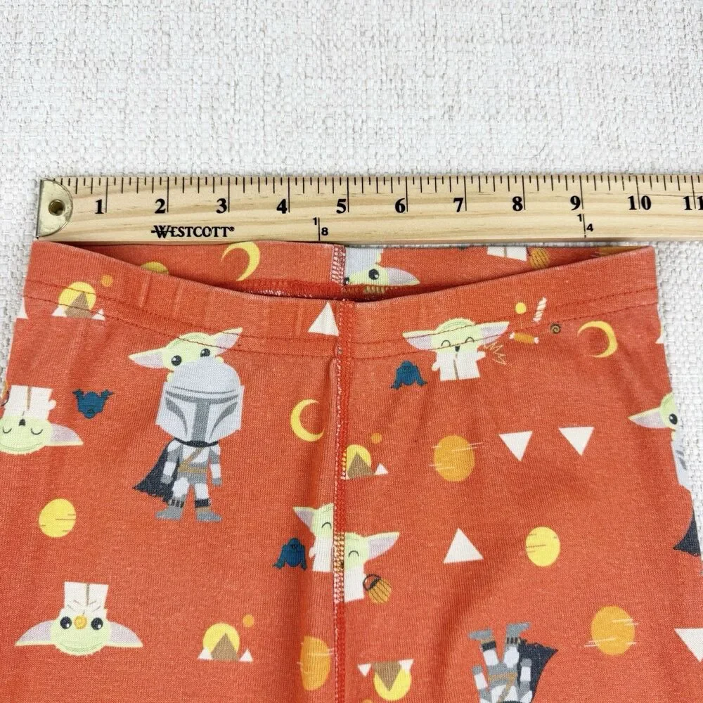 Hanna Andersson Star Wars Baby Yoda Pajama Set Size 140 cm US 10 Orange PJ